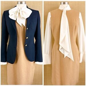 Ralph Lauren Dress 100% Camel Hair Quiet Luxury Modern Preppy Minimalist Capsule